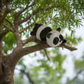 Load image into Gallery viewer, 3D Printed Sleeping Panda Keychain