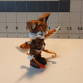 Load image into Gallery viewer, 3D Printed Articulated Steampunk Cat Cupid with Bow and Heart-Shaped Arrow