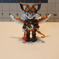 Load image into Gallery viewer, 3D Printed Articulated Steampunk Cat Cupid with Bow and Heart-Shaped Arrow