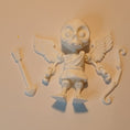 Load image into Gallery viewer, 3D Printed Articulating Skeleton Cupid Valentine Angel with Bow and Heart Shaped Arrow
