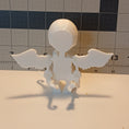 Load image into Gallery viewer, 3D Printed Articulating Skeleton Cupid Valentine Angel with Bow and Heart Shaped Arrow