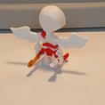Load image into Gallery viewer, 3D Printed Articulated Skeleton Cupid with Bow and Heart-Shaped Arrow