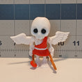 Load image into Gallery viewer, 3D Printed Articulated Skeleton Cupid with Bow and Heart-Shaped Arrow