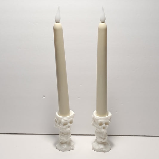 3D Printed Skull Candlestick Holders
