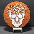 Load image into Gallery viewer, 3D Printed Bursting Skull Abstract 2D Art Plaque