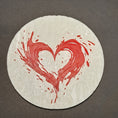 Load image into Gallery viewer, 3D Printed Heart Burst 2D Art Round Plaque