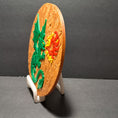 Load image into Gallery viewer, 3D Printed Blazing Winged Dragon 2D Art Round Plaque