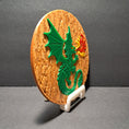 Load image into Gallery viewer, 3D Printed Blazing Winged Dragon 2D Art Round Plaque