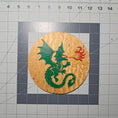 Load image into Gallery viewer, 3D Printed Blazing Winged Dragon 2D Art Round Plaque