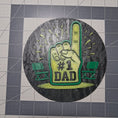 Load image into Gallery viewer, 3D Printed No. 1 Dad 2D Art Round Plaque