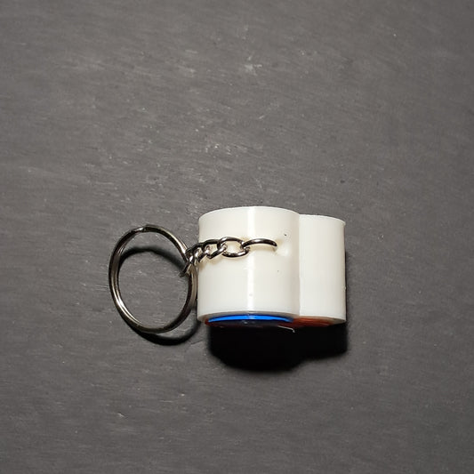 3D Printed Heart-Shaped Flag Keychain Fidget Clicker