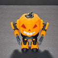 Load image into Gallery viewer, 3D Printed Articulating Robot Pumpkin Flameless Tealight Holder