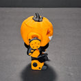 Load image into Gallery viewer, 3D Printed Articulating Robot Pumpkin Flameless Tealight Holder