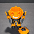 Load image into Gallery viewer, 3D Printed Articulating Robot Pumpkin Flameless Tealight Holder