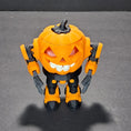 Load image into Gallery viewer, 3D Printed Articulating Robot Pumpkin Flameless Tealight Holder