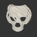 Load image into Gallery viewer, 3D Printed Skeleton Hands Skull Mask