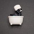 Load image into Gallery viewer, 3D Printed Flamingo in a Bathtub Fidget Clicker Keychain