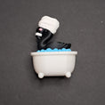 Load image into Gallery viewer, 3D Printed Flamingo in a Bathtub Fidget Clicker Keychain