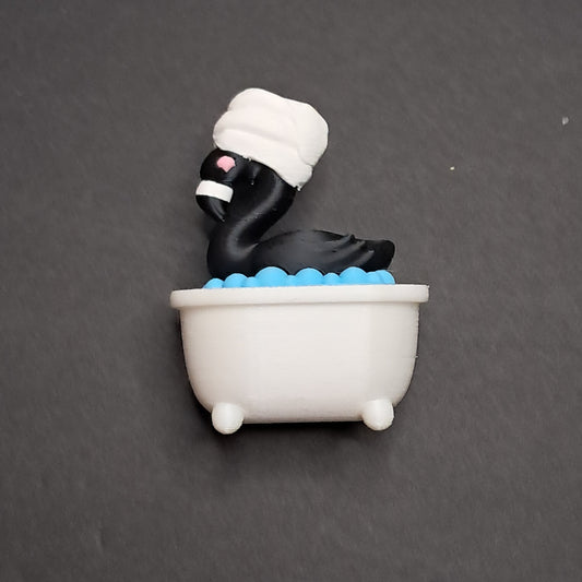 3D Printed Flamingo in a Bathtub Fidget Clicker Keychain