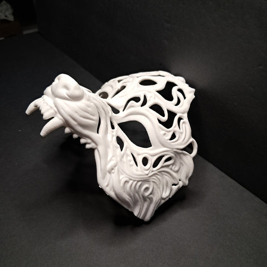 3D Printed Earless Wolf Mask