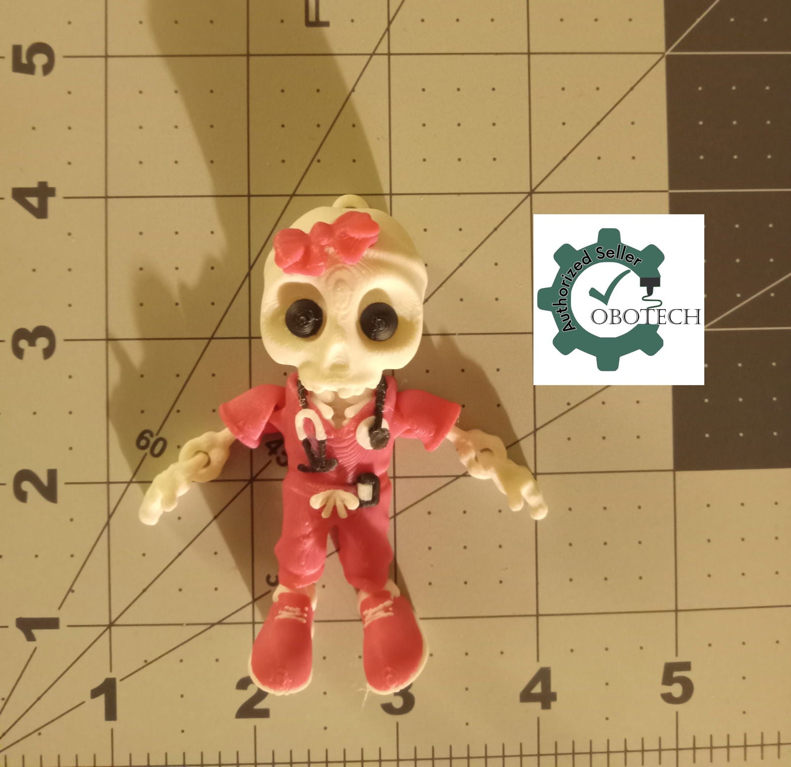 3D Printed Bone Nurse Keychain