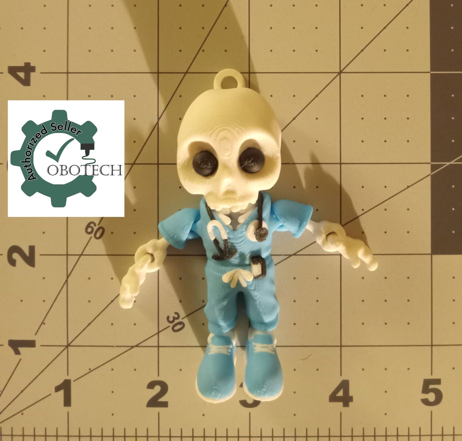 3D Printed Bone Nurse Keychain