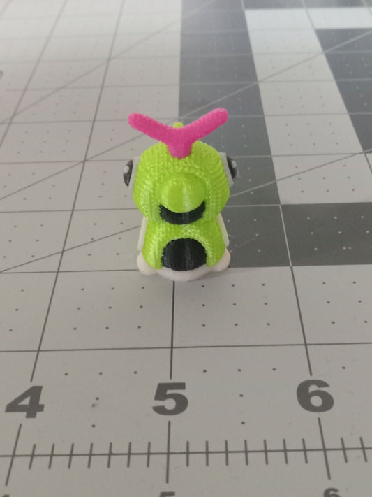 3D Printed Crochet Caterpie Keychain or Ornament