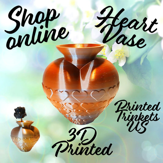 3D Printed Heart Shaped Vase