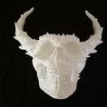 Load image into Gallery viewer, 3D Printed Skull Shape Planter with Horns
