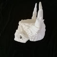 Load image into Gallery viewer, 3D Printed Skull Shape Planter with Horns