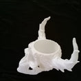 Load image into Gallery viewer, 3D Printed Skull Shape Planter with Horns