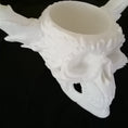 Load image into Gallery viewer, 3D Printed Skull Shape Planter with Horns