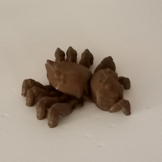 3D Printed Articulating Jumping Spider Keychain or Ornament