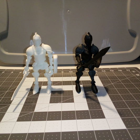 3D Printed Articulated Posable Dummy Knight