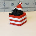 Load image into Gallery viewer, 3D Printed Cat in a Gift Box Ornament, Keychain, or Bag Decor
