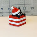 Load image into Gallery viewer, 3D Printed Cat in a Gift Box Ornament, Keychain, or Bag Decor