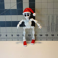 Load image into Gallery viewer, 3D Printed Posable Skeleton Santa Ornament