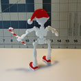 Load image into Gallery viewer, 3D Printed Posable Skeleton Santa Ornament
