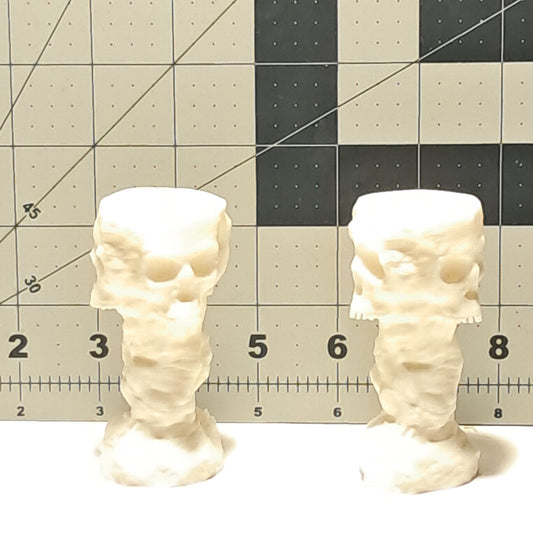 3D Printed Skull Candlestick Holders