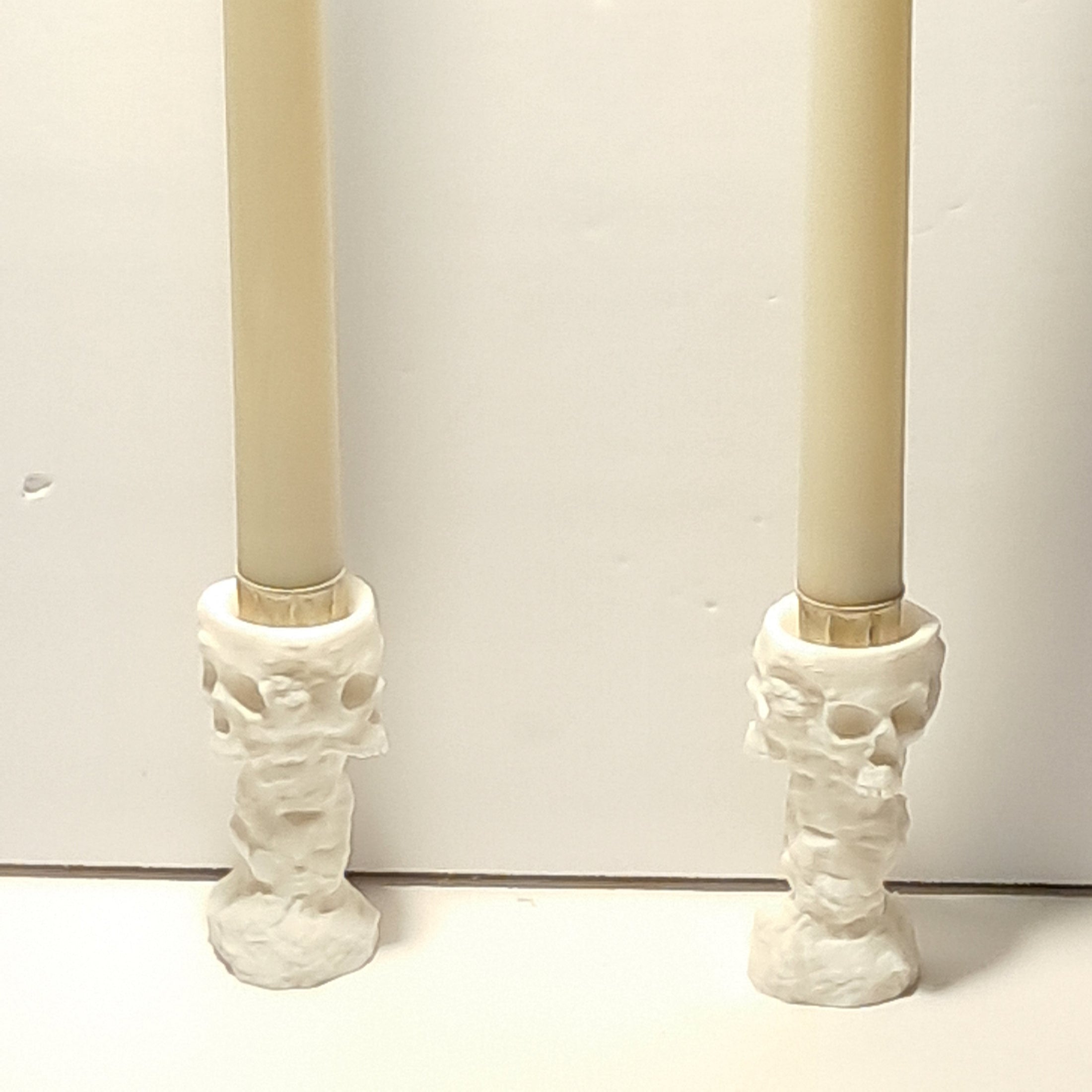 3D Printed Skull Candlestick Holders