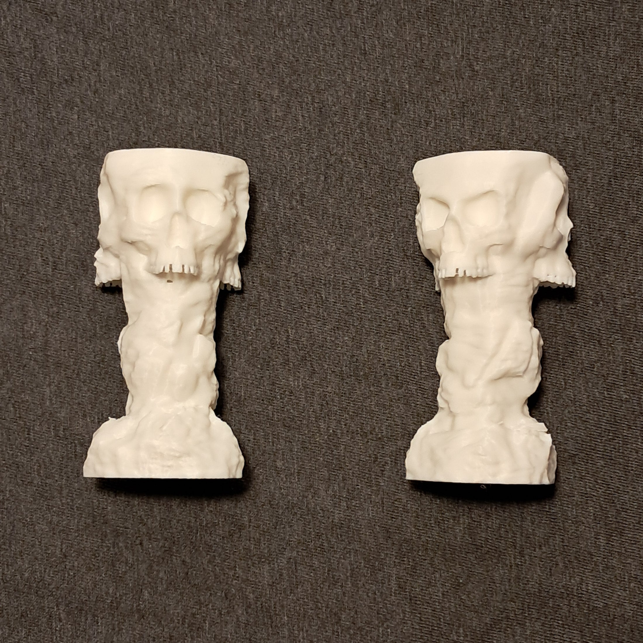 3D Printed Skull Candlestick Holders