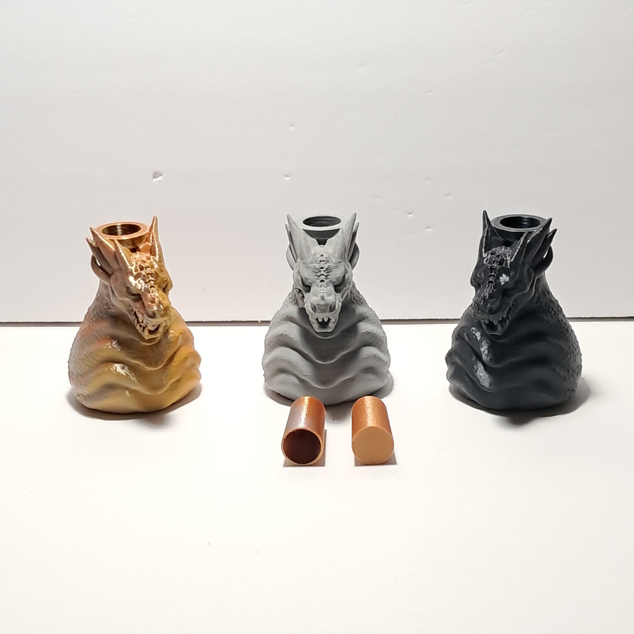3D Printed Dragon Head Potion Bottle and Candle Holder