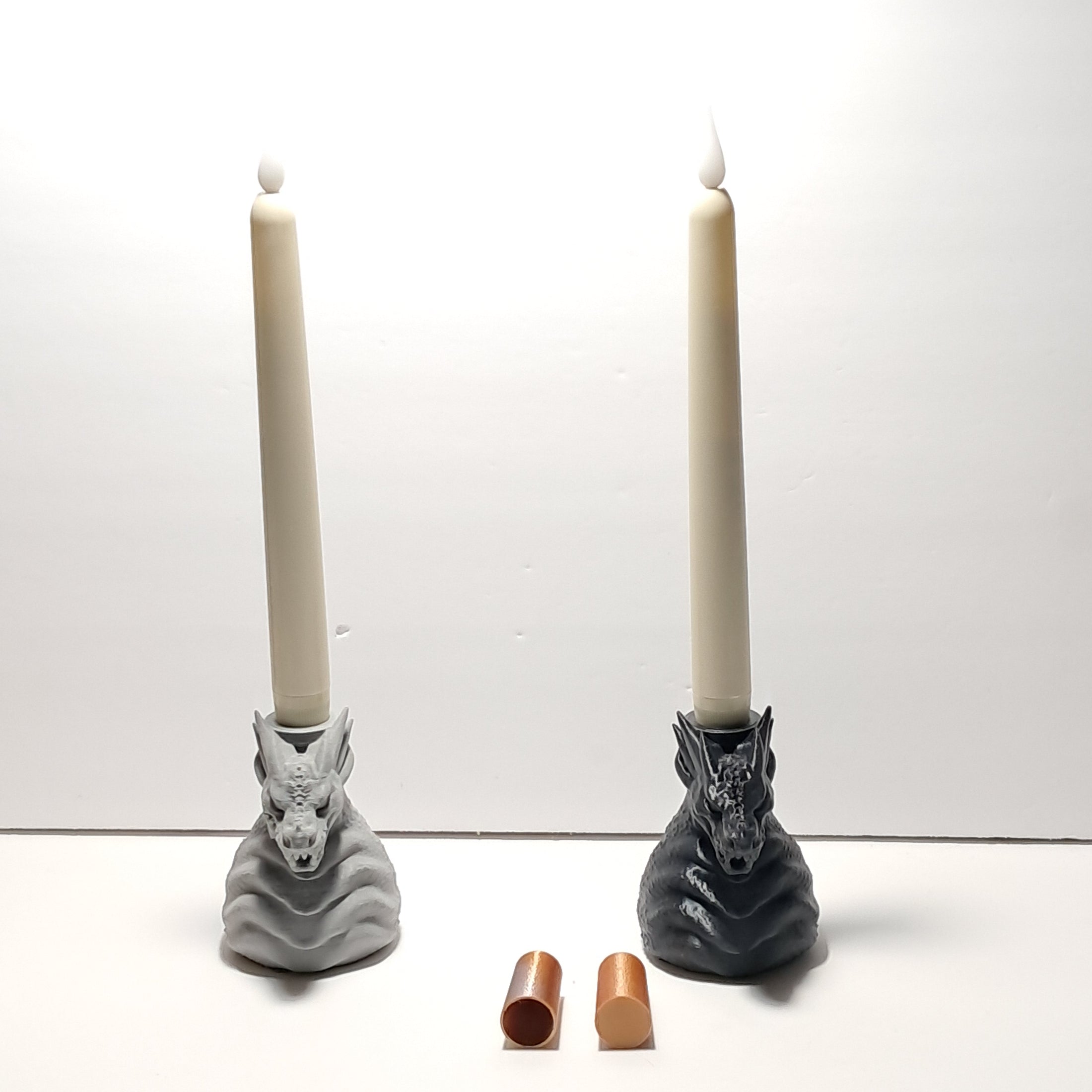 3D Printed Dragon Head Potion Bottle and Candle Holder