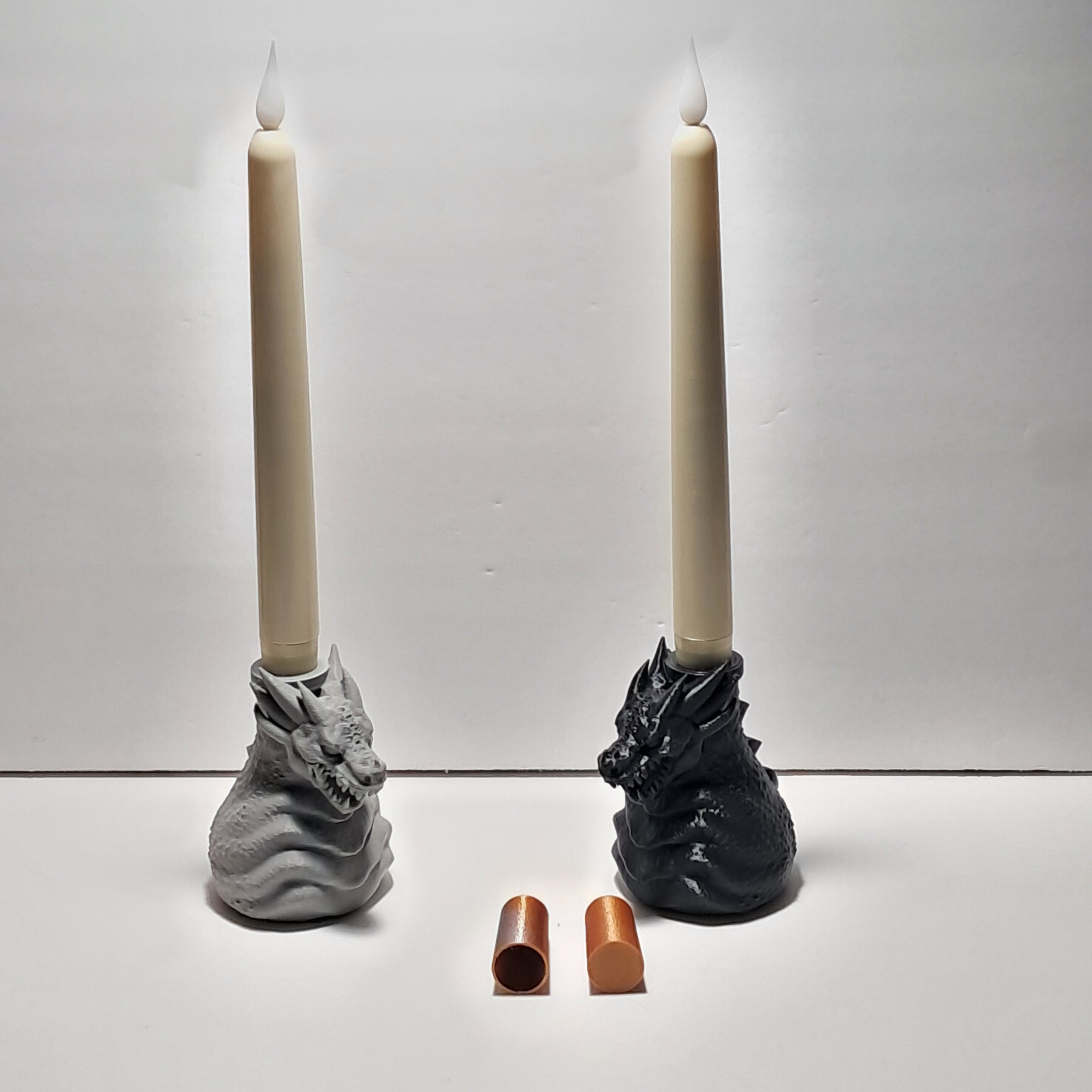 3D Printed Dragon Head Potion Bottle and Candle Holder