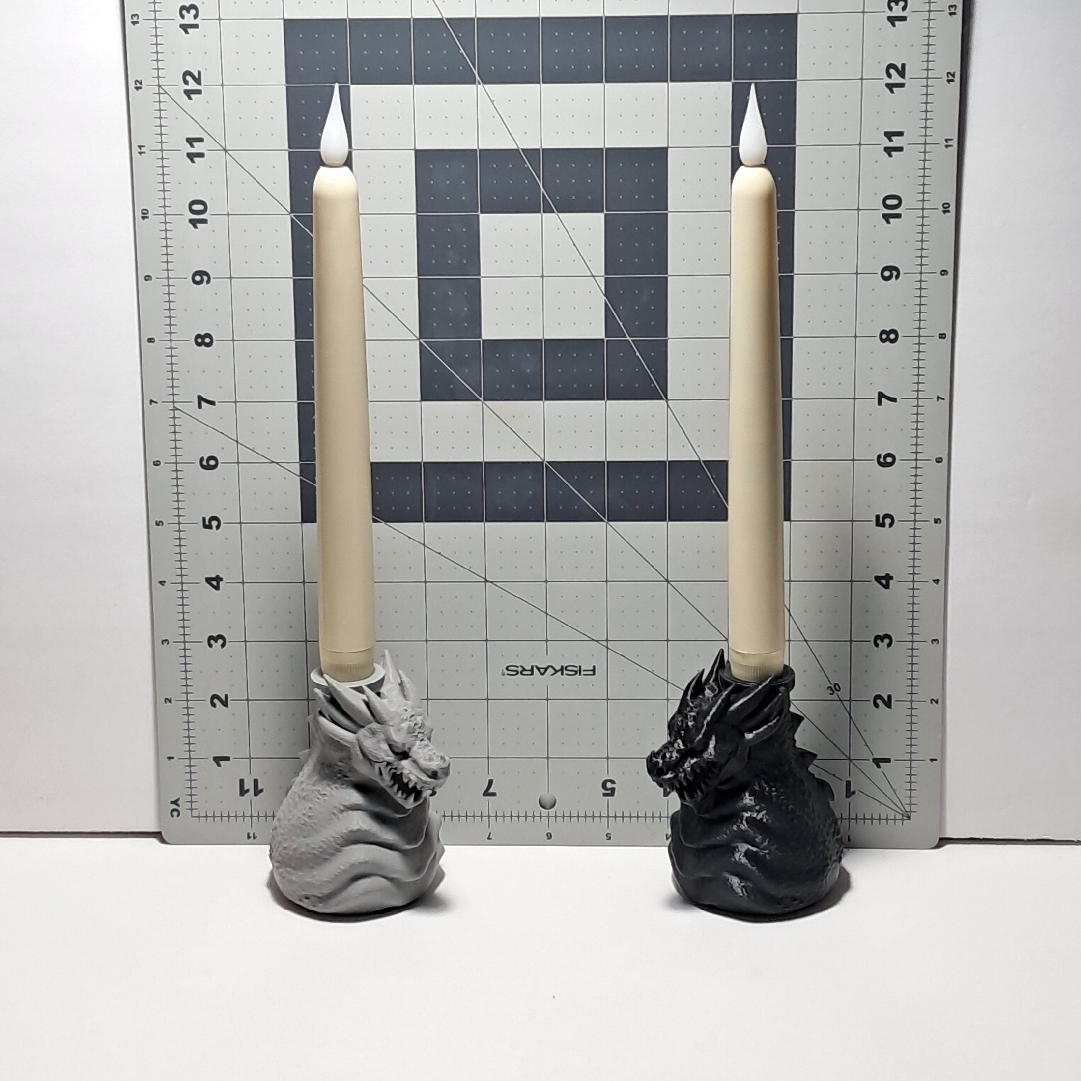 3D Printed Dragon Head Potion Bottle and Candle Holder