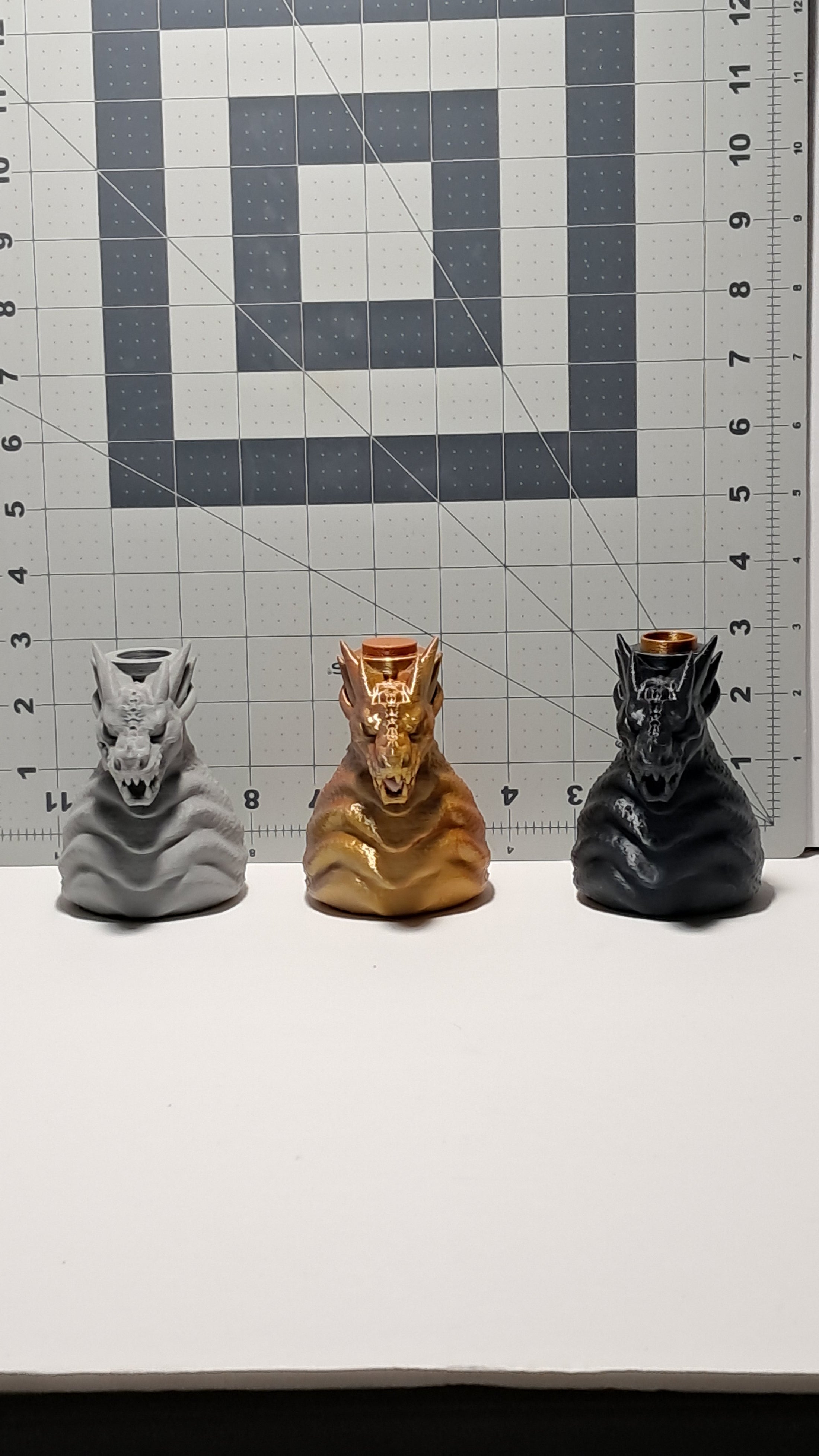 3D Printed Dragon Head Potion Bottle and Candle Holder