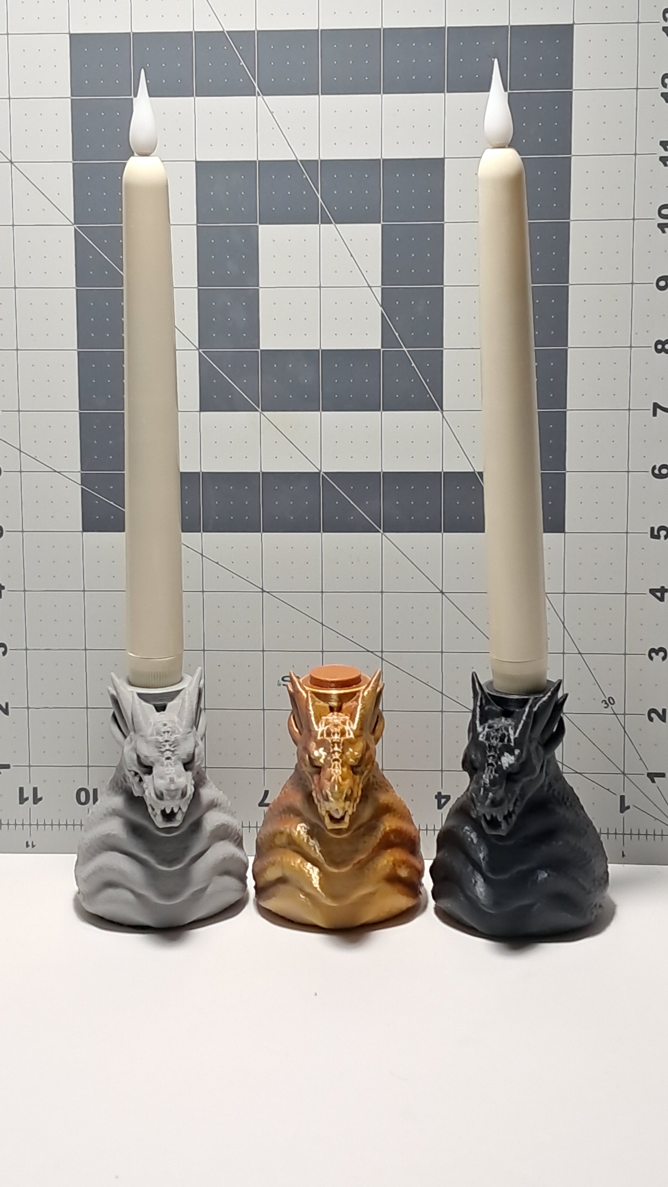 3D Printed Dragon Head Potion Bottle and Candle Holder