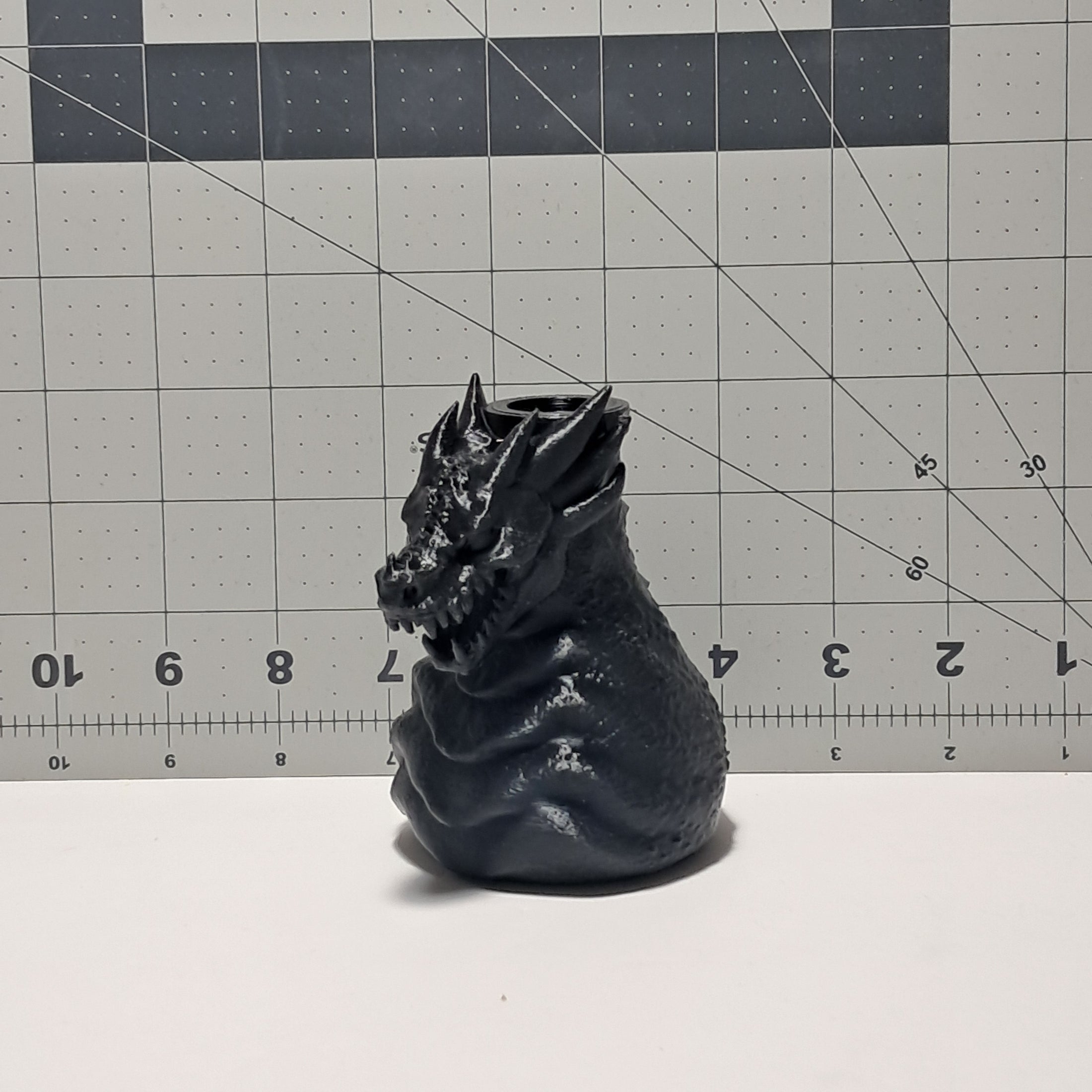 3D Printed Dragon Head Potion Bottle and Candle Holder