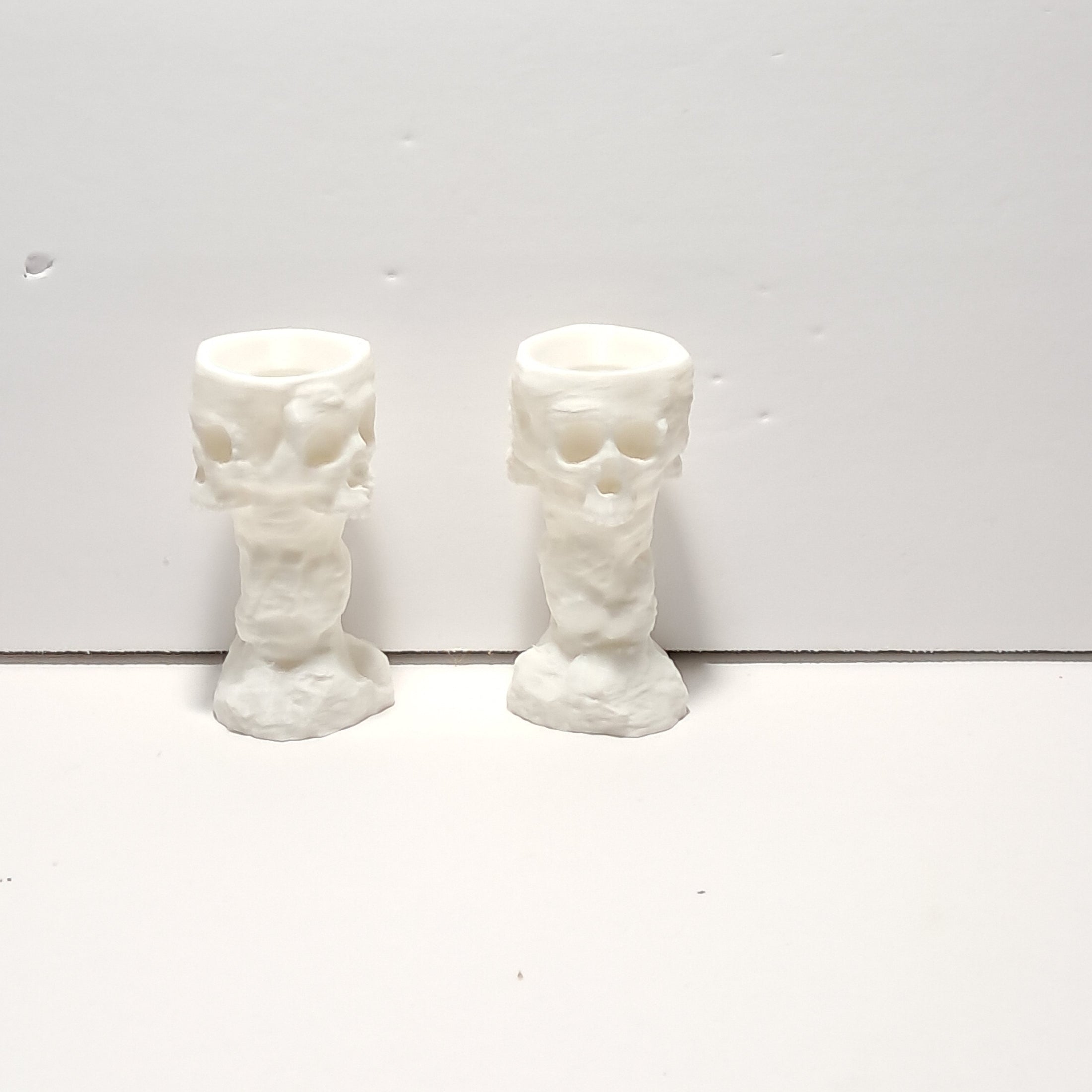 3D Printed Skull Candlestick Holders