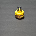 Load image into Gallery viewer, 3D Printed Bee in a Honey Pot Fidget Clicker Keychain
